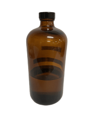 4 oz Glass Boston Rounds Bottles AMBER