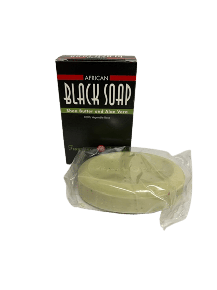 African Black soap shea butter and Aloe Vera