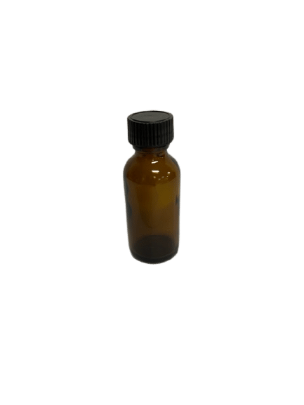 1 oz Amber Boston Rounds Glass bottles