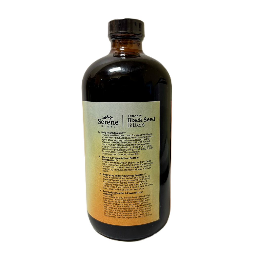 Serene Herbs Organic Black Seed Bitters and Tonic