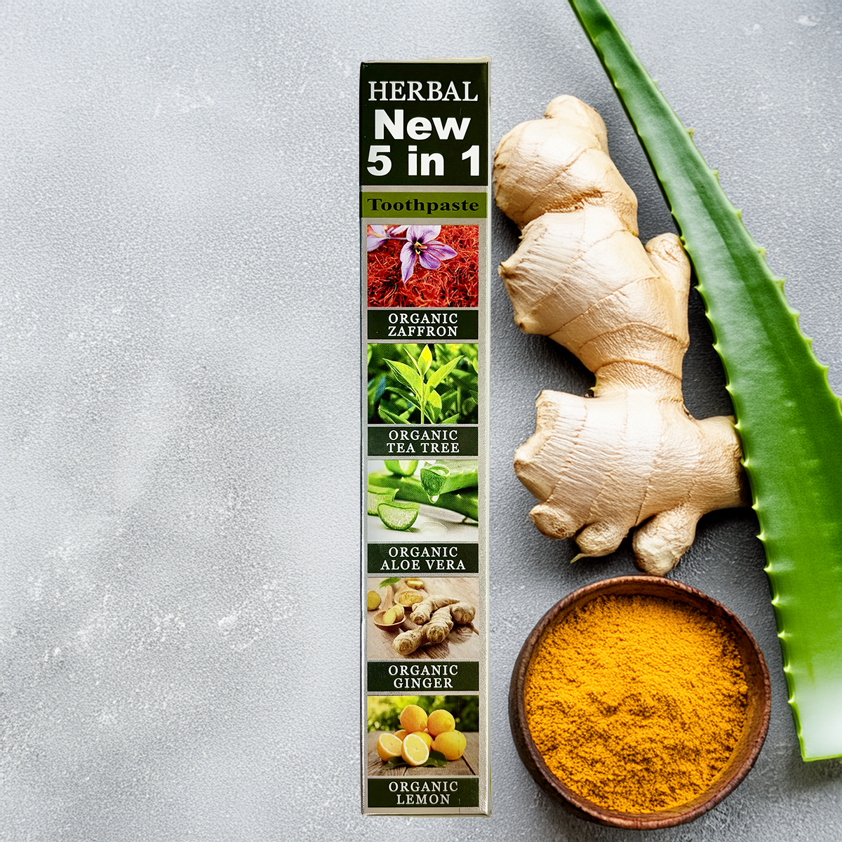 Herbal Natural Toothpaste 100% Flouride Free & Vegetable Base