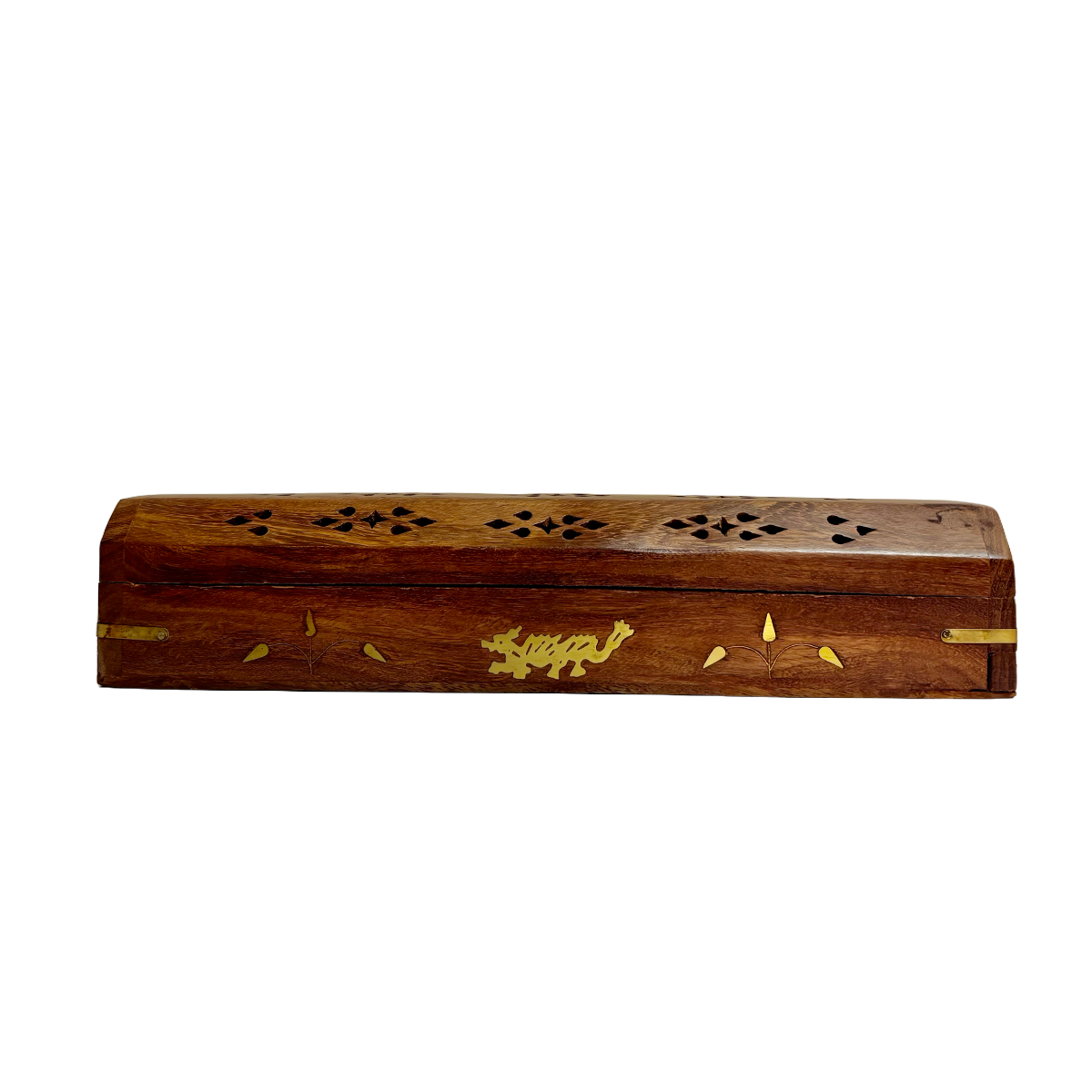 WOODEN INCENSE BOX BURNER -COFFIN BOX