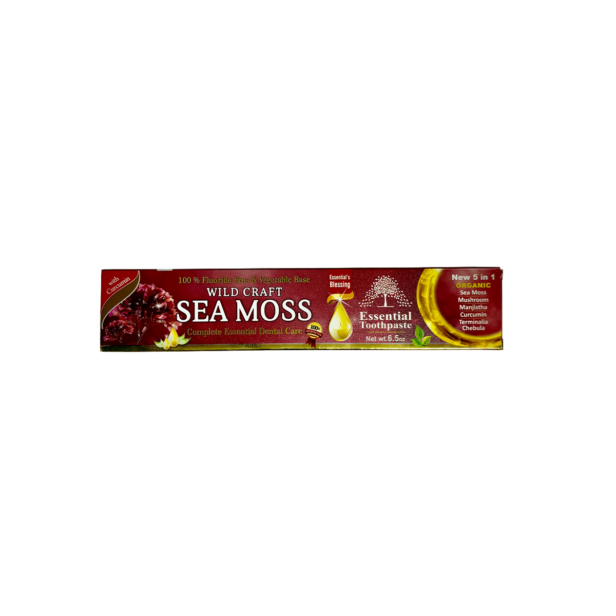 Wild Craft Sea Moss Natural Toothpaste 100% Flouride Free & Vegetable Base