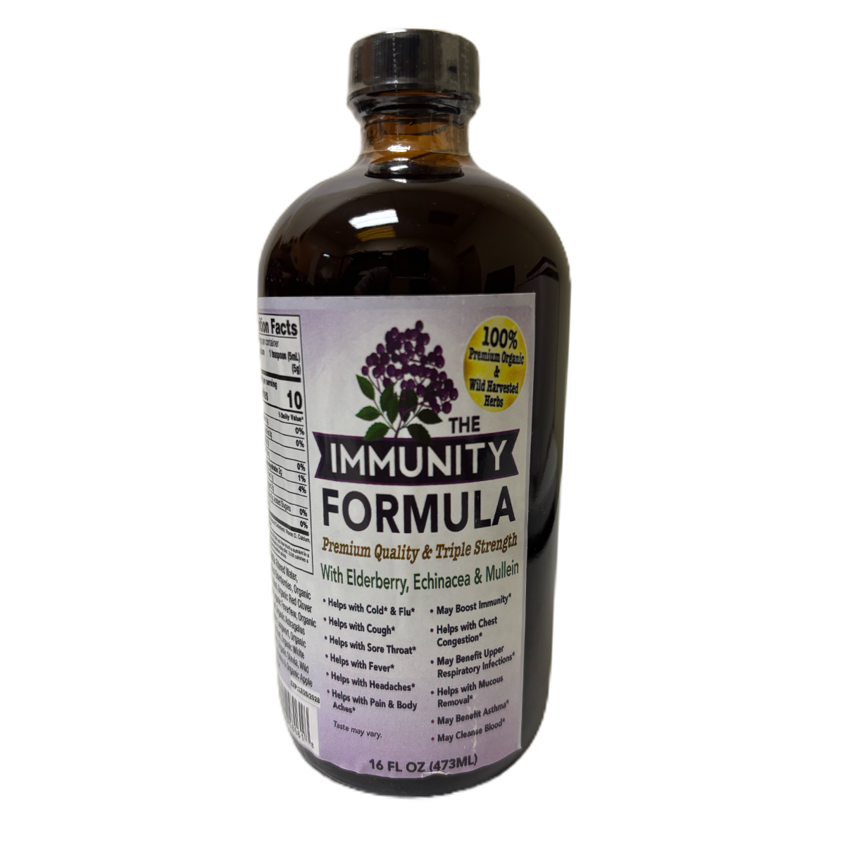The Immunity Formula with Elderberry, Echinacea & Mullein Bitter and Tonic