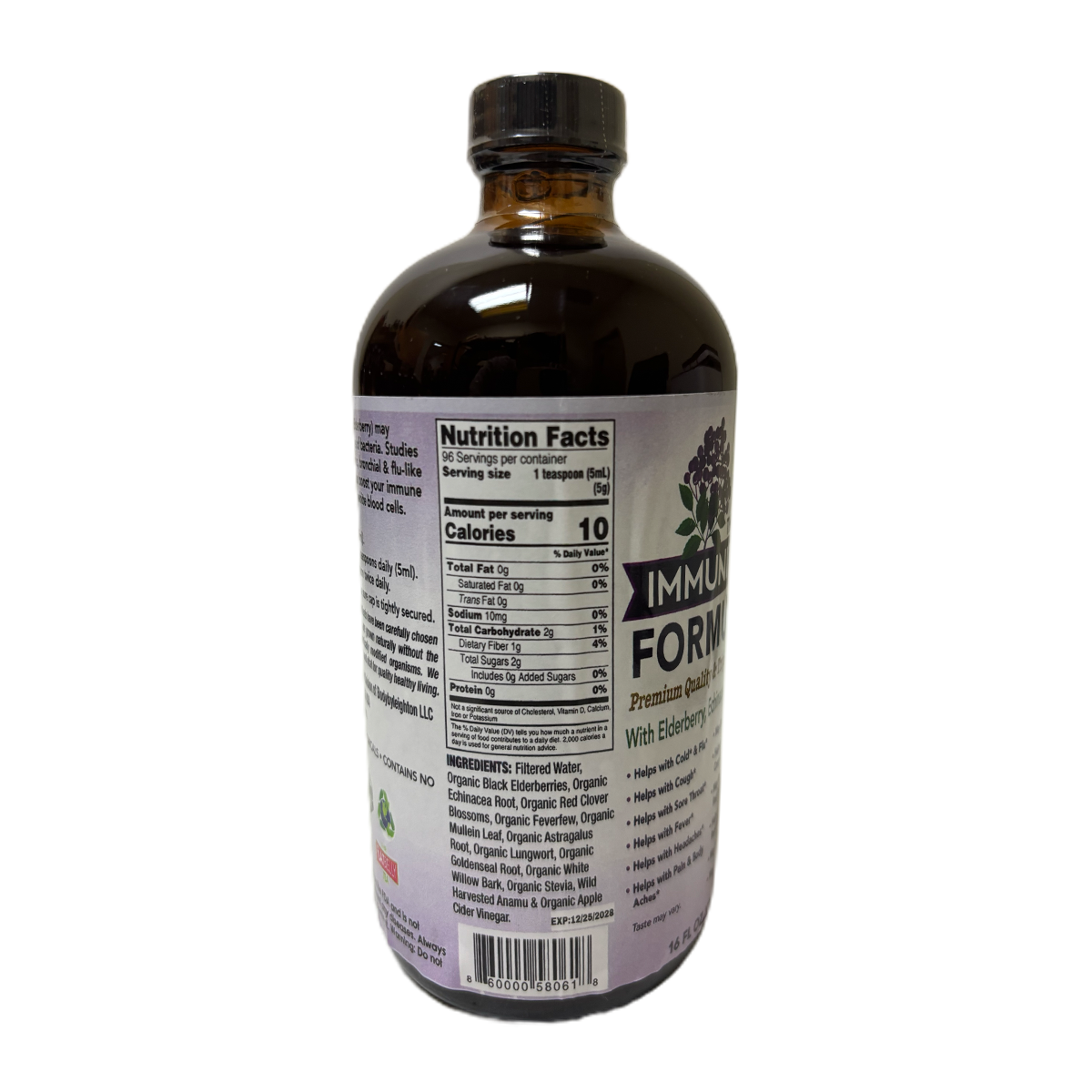 The Immunity Formula with Elderberry, Echinacea & Mullein Bitter and Tonic